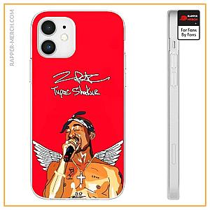 Tupac Shakur Cases - Angel 2Pac Makaveli Shakur Singing Awesome Red iPhone 12 Case RM0310