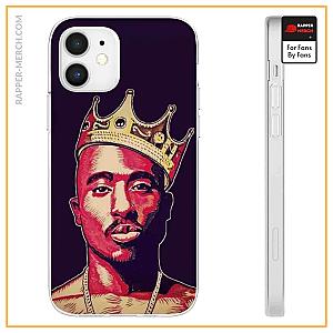 Tupac Shakur Cases - Rapper 2Pac Amaru Shakur Wearing Crown Cool iPhone 12 Case RM0310