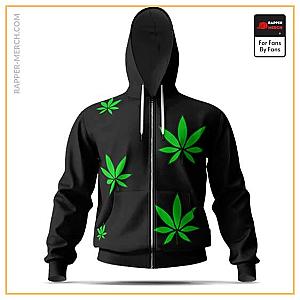 Snoop Dogg Zipped Hoodies - Snoop Doggy Dogg Marijuana Leaf Icon Amazing Zip Hoodie RM0310