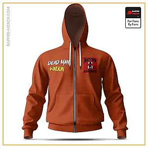 Snoop Dogg Zipped Hoodies - Dead Man Walkin’ Snoop Dogg Album Cover Orange Zipper Hoodie RM0310