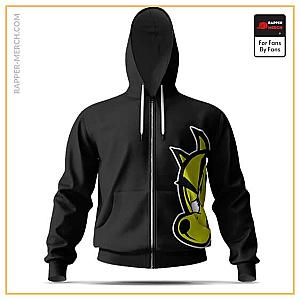 Snoop Dogg Zipped Hoodies - Snoop Doggy Dogg Old School Logo Minimalistic Zip Up Hoodie RM0310