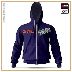 Snoop Dogg Zipped Hoodies - Snoop Doggystyle Beware Of Dogg Cool Navy Blue Zip Hoodie RM0310