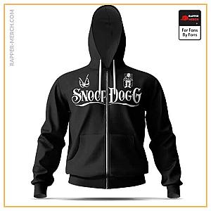 Snoop Dogg Zipped Hoodies - Death Row Records Snoop Doggy Dogg Black Zipper Hoodie RM0310