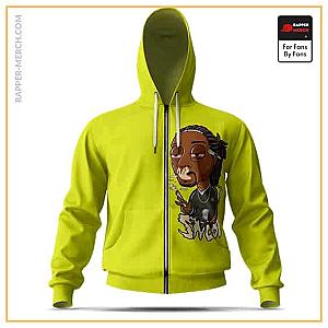 Snoop Dogg Zipped Hoodies - Stoner Snoop Dogg Cartoon Smoking Weed Epic Zip Up Hoodie RM0310