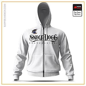 Snoop Dogg Zipped Hoodies - Doggumentary Studio Album Snoop Dogg White Zip Up Hoodie RM0310