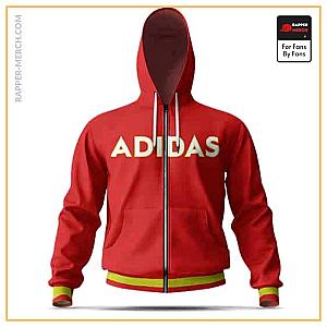 Snoop Dogg Zipped Hoodies - Snoop Dogg Scary Movie Adidas Parody Red Zip Hoodie Jacket RM0310