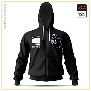 Snoop Dogg Zipped Hoodies - West Side Rapper Snoop Dogg Initials Classic Zip Up Hoodie RM0310