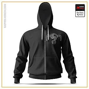 Snoop Dogg Zipped Hoodies - Classic Snoop Dogg Braids Icon And Silhouette Zip Hoodie RM0310