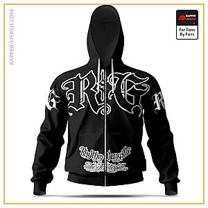 Snoop Dogg Zipped Hoodies - Rhythm And Gangsta Snoop Dogg Logo Black Zip Hoodie Jacket RM0310