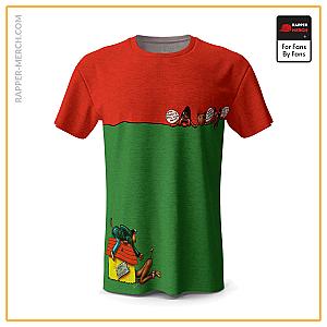 Snoop Dogg T-shirts - Snoop Dogg Doggystyle Cartoon Red &amp; Green Shirt RM0310