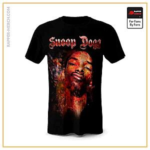 Snoop Dogg T-shirts - Snoop Dogg Disintegration Effect Art Black Shirt RM0310