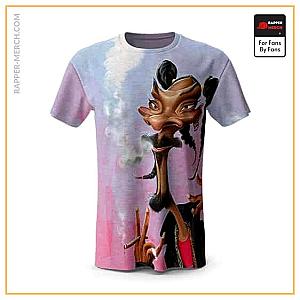 Snoop Dogg T-shirts - Trippy Snoop Dogg Faded Cartoon Crewneck Tees RM0310