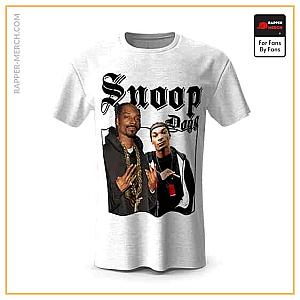 Snoop Dogg T-shirts - Awesome Snoop Doggy Dogg Portrait White Shirt RM0310