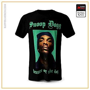 Snoop Dogg T-shirts - Beware Of The Dogg Graphic Black T-Shirt RM0310