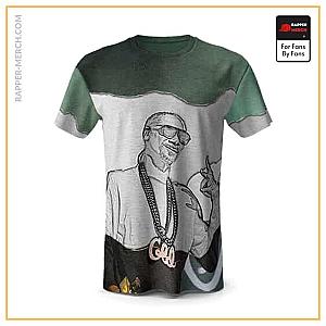 Snoop Dogg T-shirts - Torn Paper Artwork Snoop Dogg In Chains T-Shirt RM0310