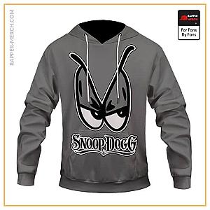 Snoop Dogg Hoodies - American Rapper Snoop Doggy Dogg Eyes Logo Gray Hoodie RM0310