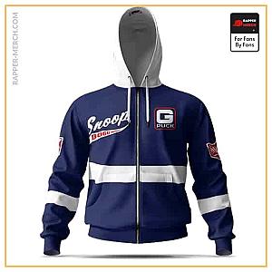 Snoop Dogg Zipped Hoodies - Snoop Dogg Long Beach Puck Hcky Dope Blue Zipper Hoodie RM0310