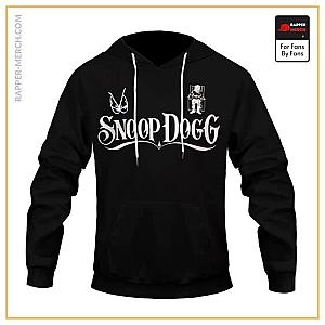 Snoop Dogg Hoodies - Snoop Dogg Death Row Records Logo Epic Black &amp; White Hoodie RM0310