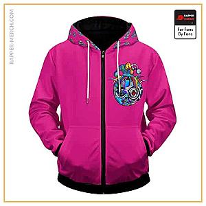 Travis Scott Zipped Hoodies - Travis Scott Robot Jester Cute Pink Zip Up Hoodie Jacket RM0410