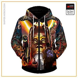 Travis Scott Zipped Hoodies - Greetings From Astroworld Travis Scott Zipped Hoodie RM0410