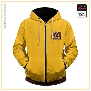 Travis Scott Zipped Hoodies - Amazing Cactus Jack x McDonald's Yellow Zip Up Hoodie RM0410