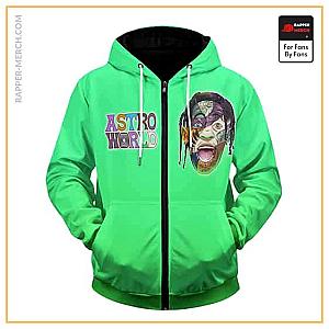 Travis Scott Zipped Hoodies - Astroworld Travis Scott Frankenstein Cartoon Zip Up Hoodie RM0410