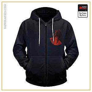 Travis Scott Zipped Hoodies - Awesome Travis Scott Tattoos Art Navy Blue Zip Up Hoodie RM0410