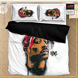 Tupac Shakur Bedding Sets - Tupac Shakur Red Bandana Graffiti Design Bedding Set RM0310