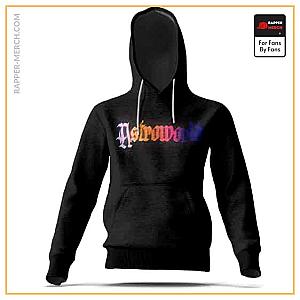 Travis Scott Hoodies - Minimalist Astroworld Rainbow Travis Scott Black Hoodie RM0410