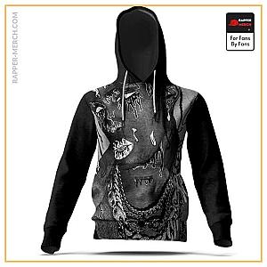 Travis Scott Hoodies - La Flame Travis Scott Drip Artwork Black Pullover Hoodie RM0410