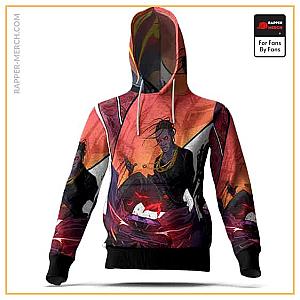 Travis Scott Hoodies - Travis Scott Comic Hero Artwork Vibrant Pullover Hoodie RM0410