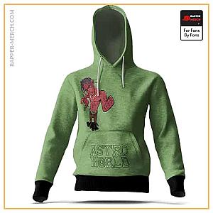 Travis Scott Hoodies - Rapper Travis Scott Unique Sketch Art Lime Green Hoodie RM0410