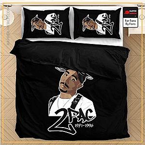 Tupac Shakur Bedding Sets - 2pac Shakur Sticker Art Design Dope Black Bedding Set RM0310