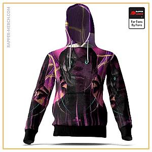 Travis Scott Hoodies - Futuristic Travis Scott Cyborg Vibrant Colors Hoodie RM0410