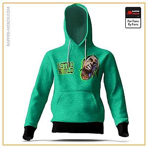 Travis Scott Hoodies - Astroworld Logo Travis Scott Vector Artwork Green Hoodie RM0410