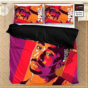 Tupac Shakur Bedding Sets - 2pac Shakur Makaveli Dope Orange Design Bedding Set RM0310