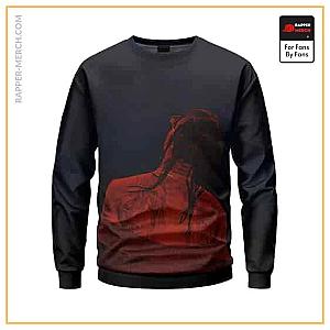 Travis Scott Sweatshirts - Dope Travis Scott La Flame Back Tattoos Art Sweatshirt RM0410