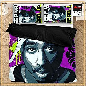 Tupac Shakur Bedding Sets - Tupac Shakur Keep Ya Head Up Purple Green Cool Bedding Set RM0310