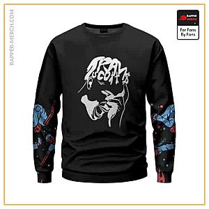 Travis Scott Sweatshirts - Travis Scott Trippy Skeletons Drip Art Crewneck Sweater RM0410