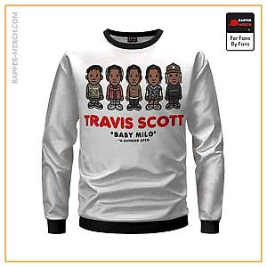 Travis Scott Sweatshirts - Baby Milo Cactus Jack Art Travis Scott White Sweatshirt RM0410