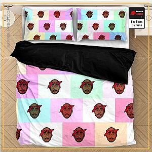 Tupac Shakur Bedding Sets - Tupac Makaveli Rainbow Colours Cute Pattern Bedding Set RM0310