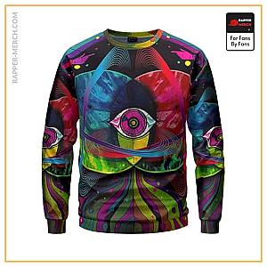 Travis Scott Sweatshirts - Epic Travis Scott Astral Vision Trippy Eye Sweatshirt RM0410