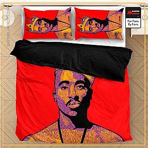 Tupac Shakur Bedding Sets - King Tupac Shakur Makaveli Red Purple Awesome Bedding Set RM0310