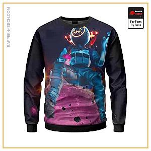 Travis Scott Sweatshirts - Space Astronaut Cactus Jack Smiley Crewneck Sweatshirt RM0410