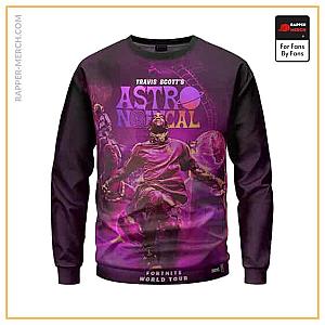 Travis Scott Sweatshirts - Travis Astronomical Fortnite World Tour Art Sweatshirt RM0410