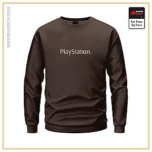 Travis Scott Sweatshirts - Cactus Jack Playstation Minimalist Logo Brown Sweatshirt RM0410