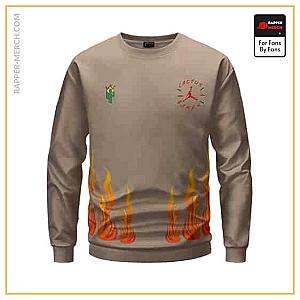 Travis Scott Sweatshirts - Cactus Jack X Nike Jordan Travis Scott Flames Epic Sweater RM0410