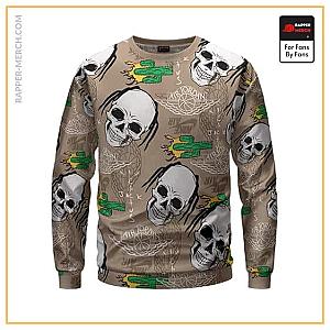 Travis Scott Sweatshirts - Travis Scott Skull Cactus Jack Air Jordan Pattern Sweatshirt RM0410