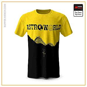 Travis Scott T-shirts - Dope Astroworld Roller Coaster Yellow Shirt RM0410