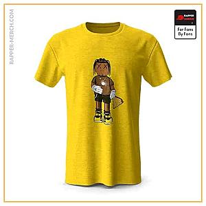 Travis Scott T-shirts - Travis Scott KAWS Artwork Yellow T-Shirt RM0410